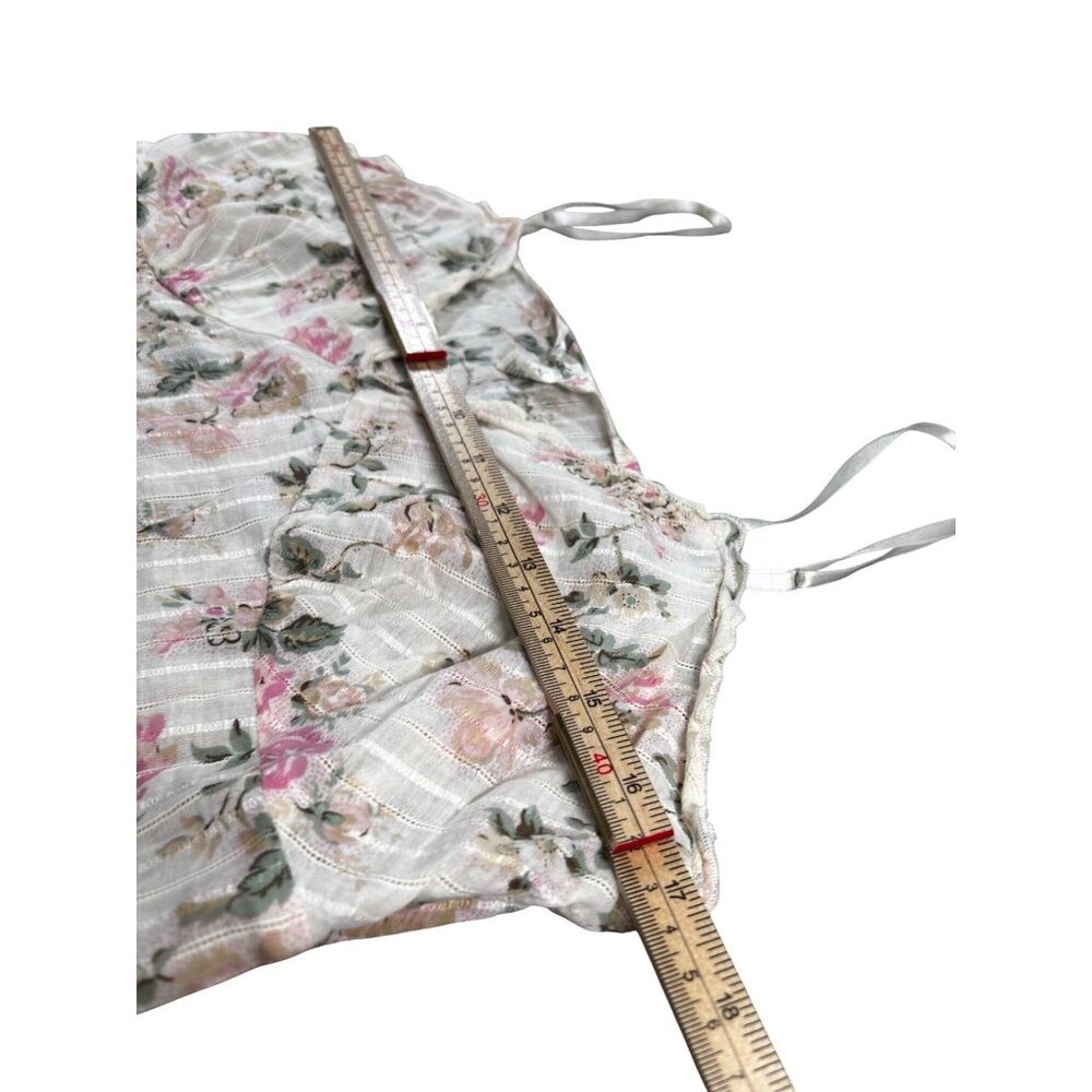 Aeropostale Womens Floral Spaghetti Strap Top L - Picture 7 of 9